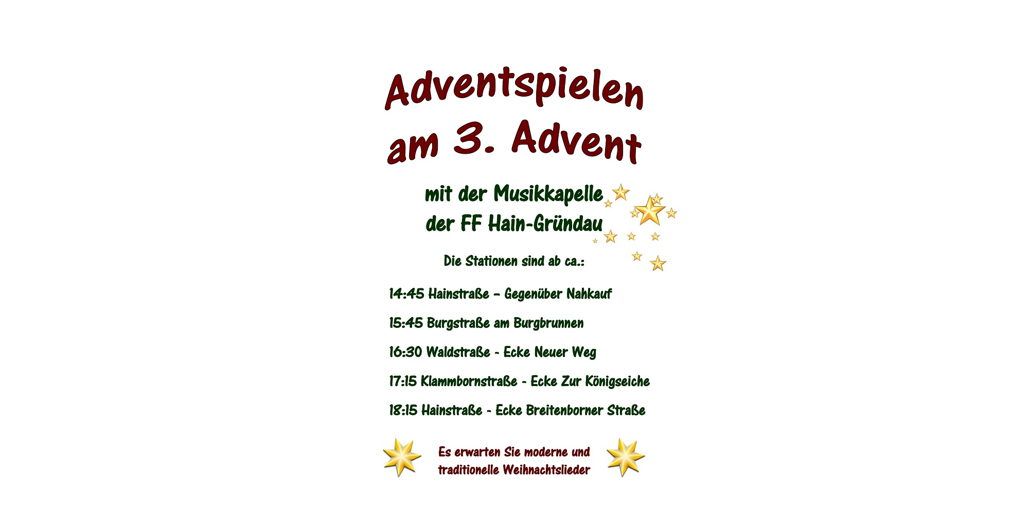 Das alljährliche Adventsspielen ist wieder da!