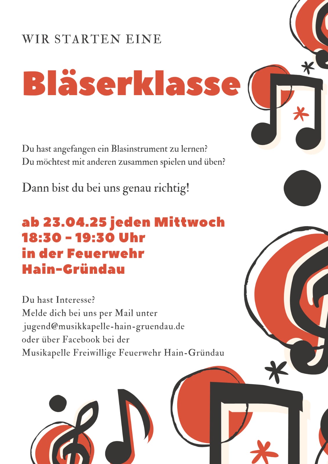 Du betrachtest gerade Die neue Bläserklasse startet!